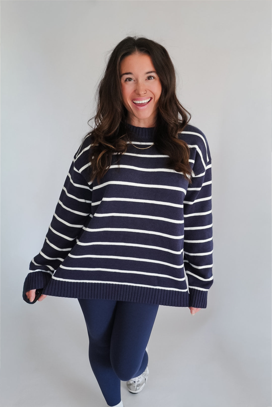 Laken Navy Striped Sweater