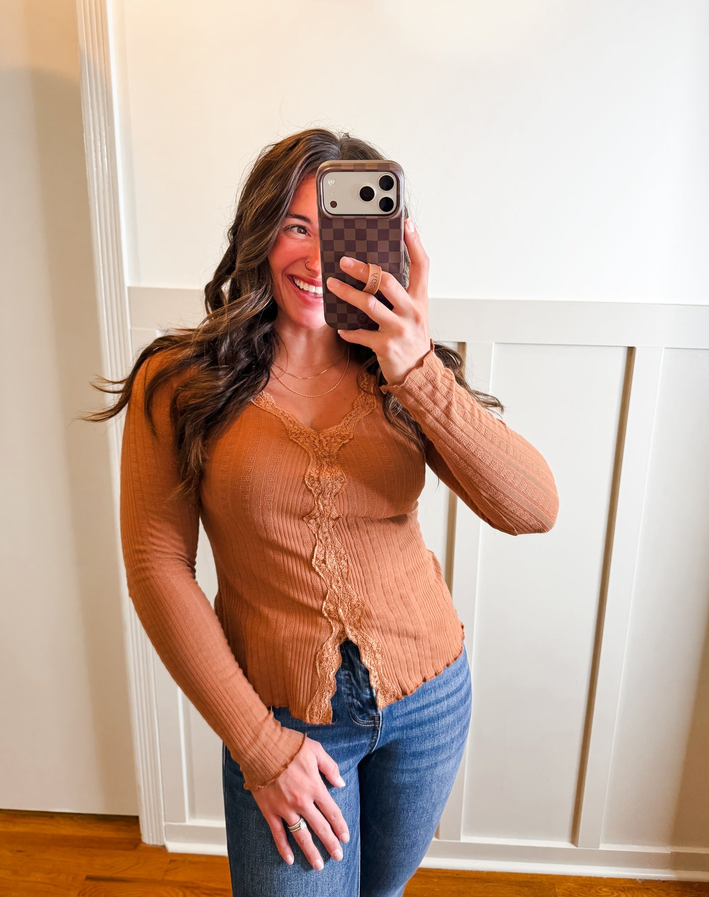 Sunburn Pointelle Ribbed Sweater