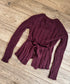 Noel Tie Back Knit Sweater Top
