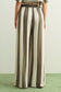 Pre-Order Olive Halle Stripe Wide Leg Trouser