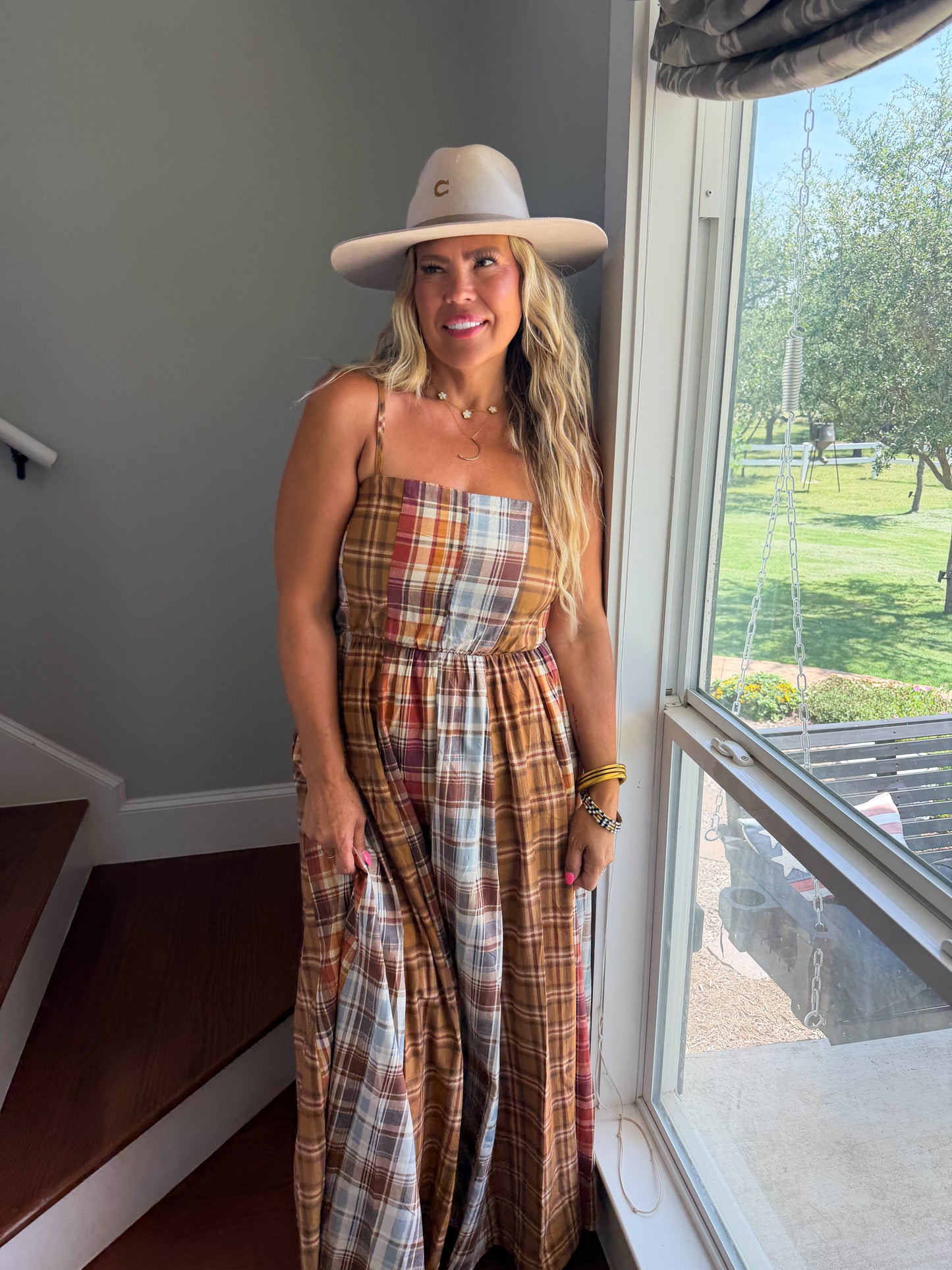 PREORDER- THE ASHFORD PLAID MAXI DRESS