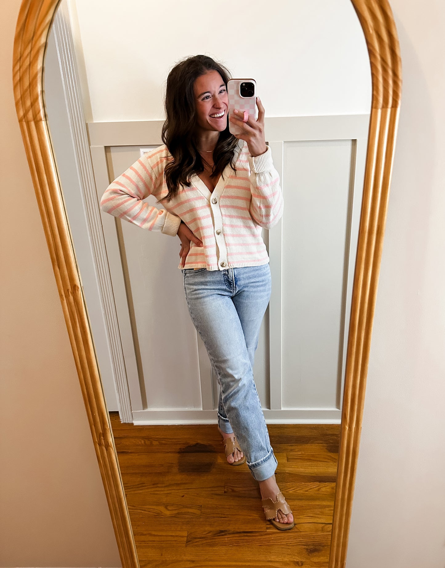 Stella Pink Stripe Cardigan