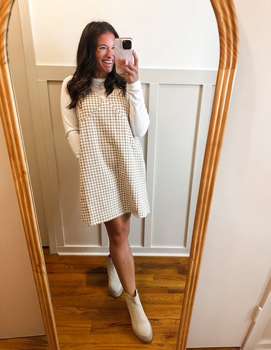 Wynn Plaid Denim Mini Dress
