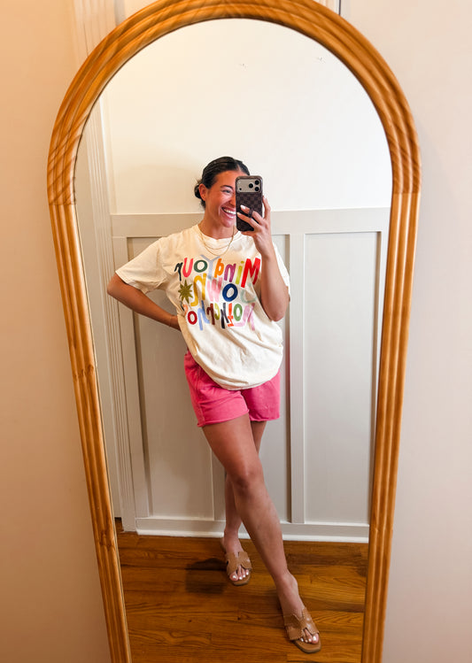 Strawberry Mineral Washed Terry Short