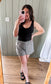 REVERSIBLE V NECK SLEEVELESS BODYSUIT