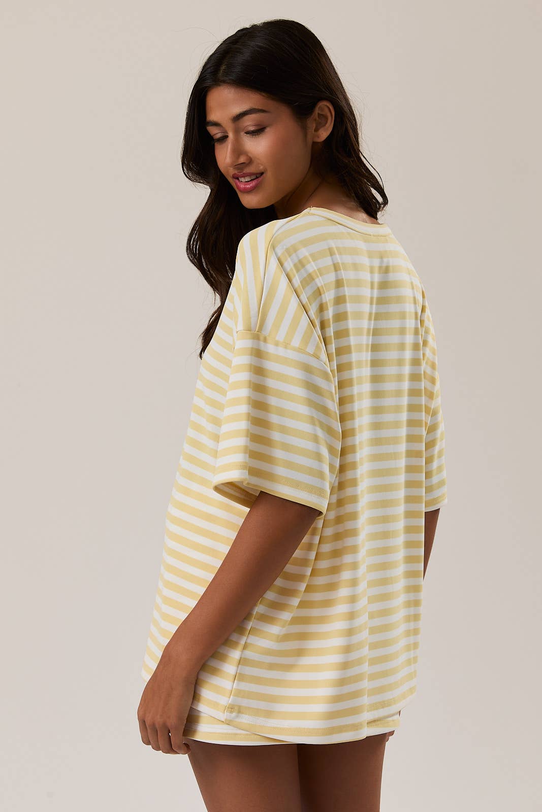 Saylor Short Sleeve Stripe Oversized Tee