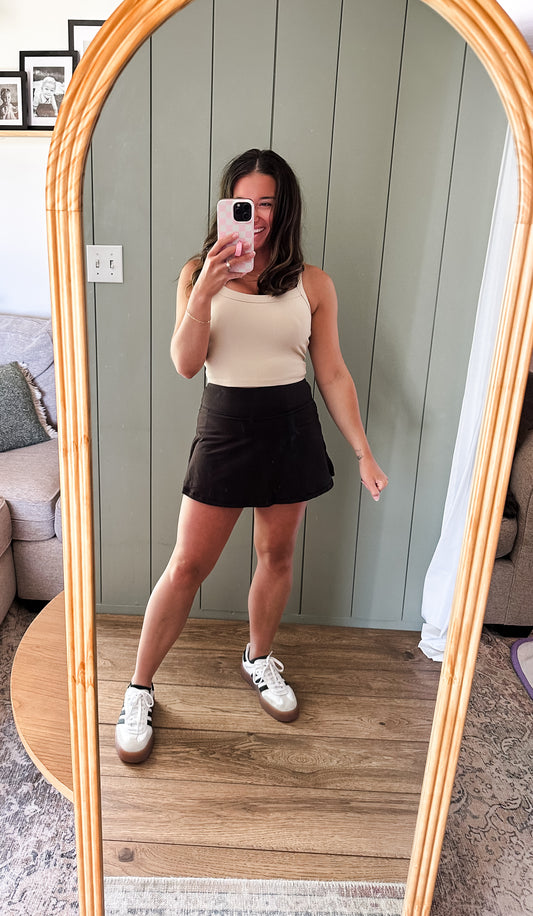 Tatum Active Skort Black