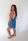 PRE-ORDER Melody Denim Flared Romper Side Tie