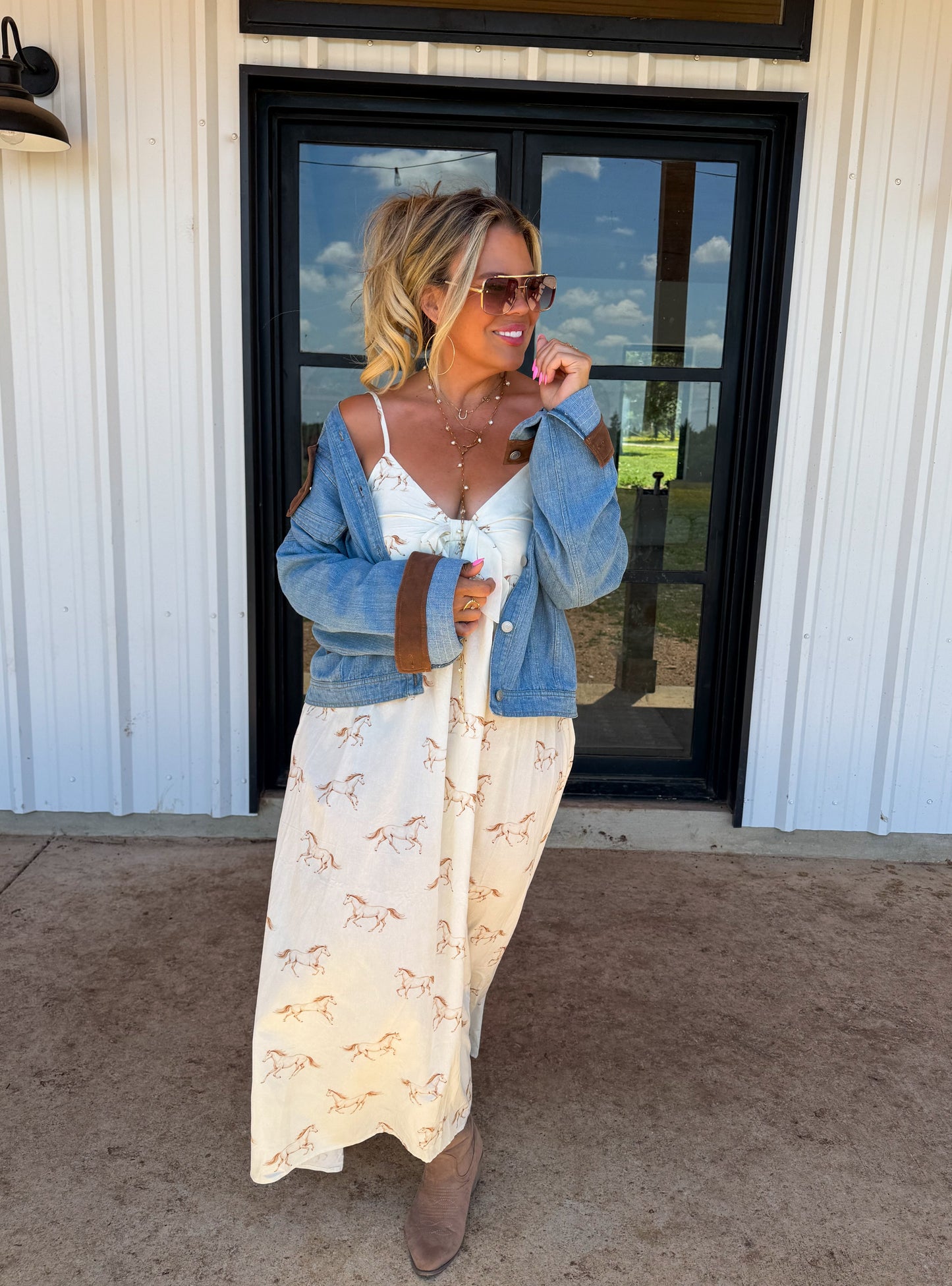 PREORDER- WESTERN CHARM MAXI DRESS