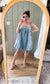 Aria Tie Shoulder Mini Bubble Dress