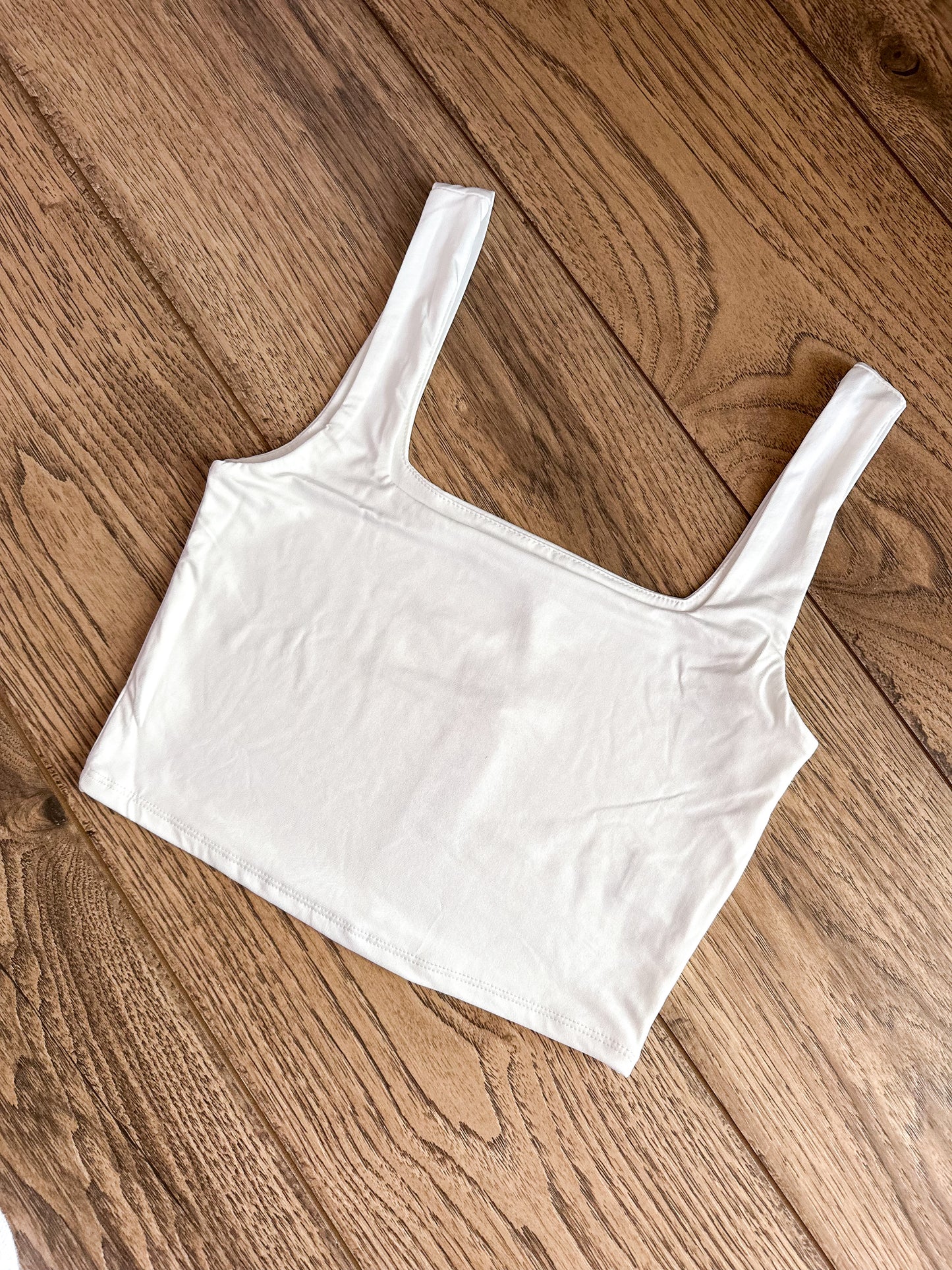 Cora Reversible Cropped Square Neck Tank