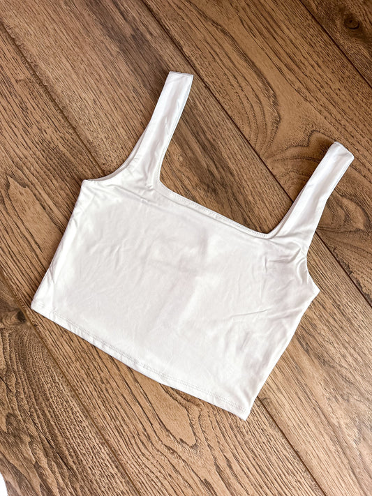 Cora Reversible Cropped Square Neck Tank