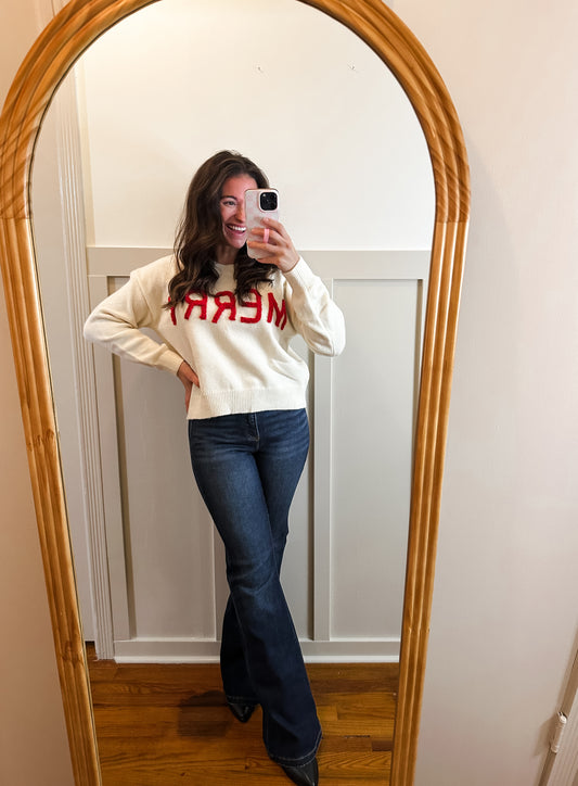 Merry Fluffy Knit Sweater