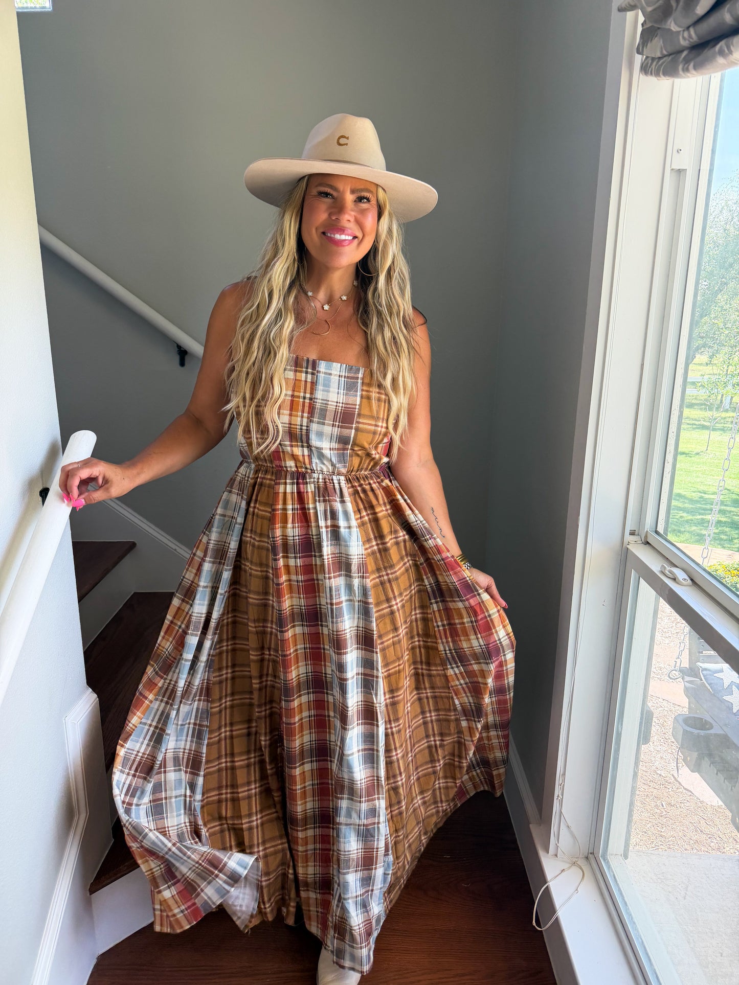 PREORDER- THE ASHFORD PLAID MAXI DRESS