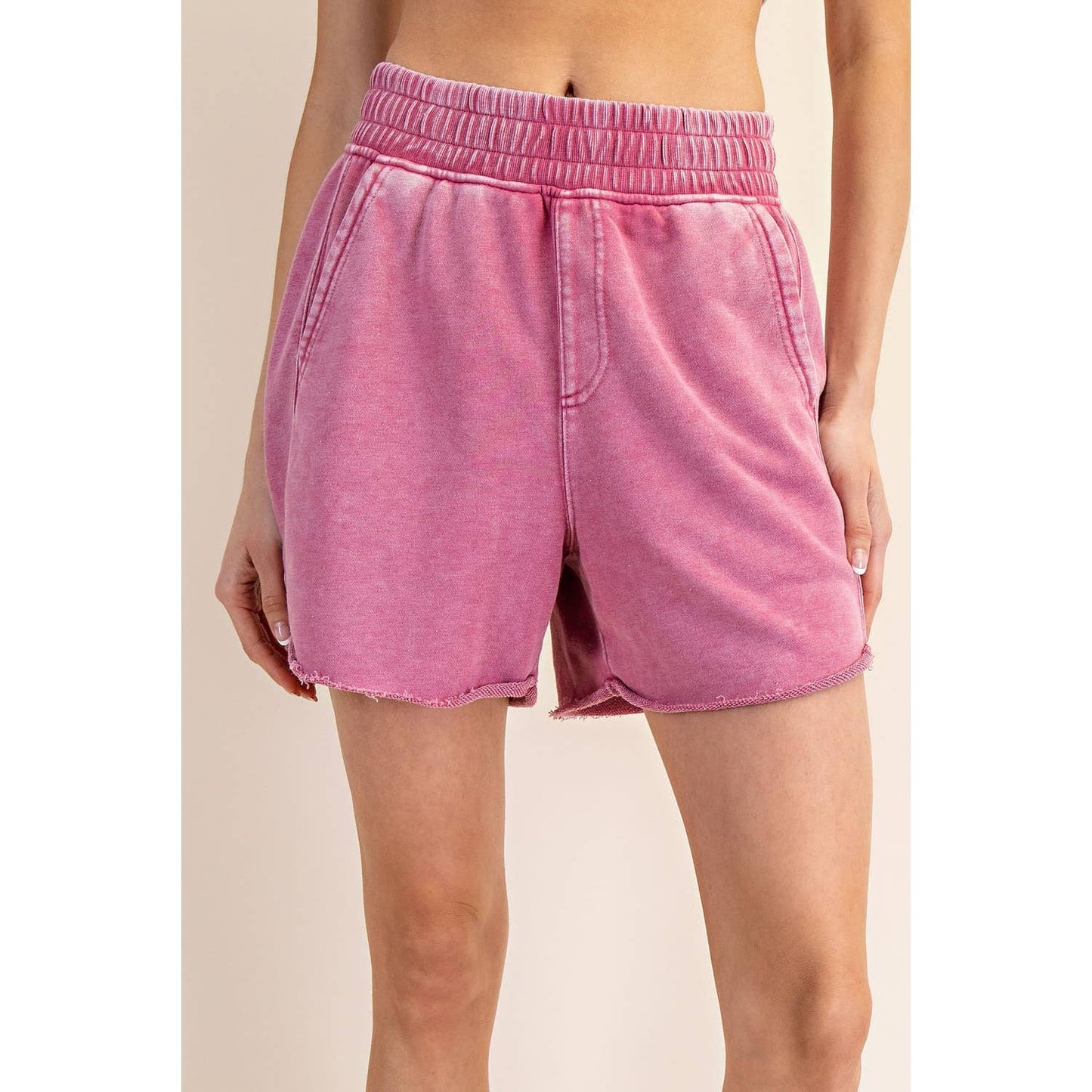 Strawberry Mineral Washed Terry Short