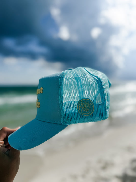 Summer Lovin - Baby Blue Canvas Trucker Hat