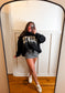 Black & Heather Gray Mid Rise Skort