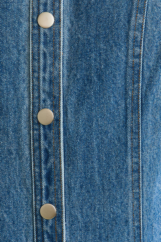 Mae Button Down Denim Dress