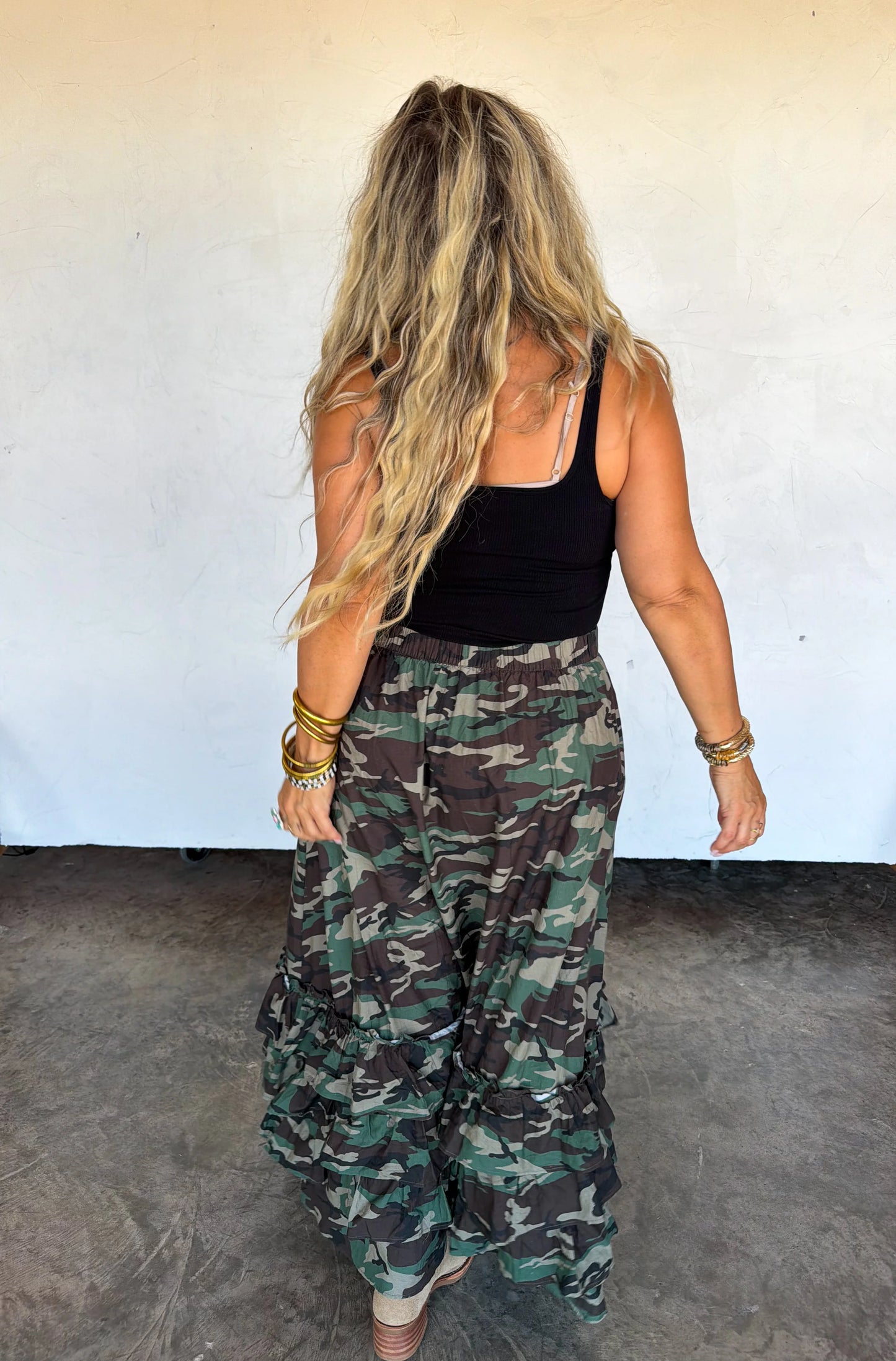 PREORDER- HIDDEN GEM CAMO MAXI SKIRT