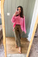 Leopard Barrel Leg Pants