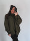 RESTOCK Dark Olive Relax Fit Sweater