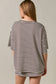 Saylor Short Sleeve Stripe Oversized Tee