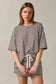 Saylor Short Sleeve Stripe Oversized Tee