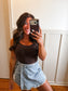 Espresso V Neck Yoga Top