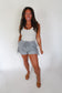 Georgia Plaid Side-Tie Shorts