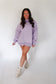 Lavender Solid Reversible Mock Neck Sweatshirt