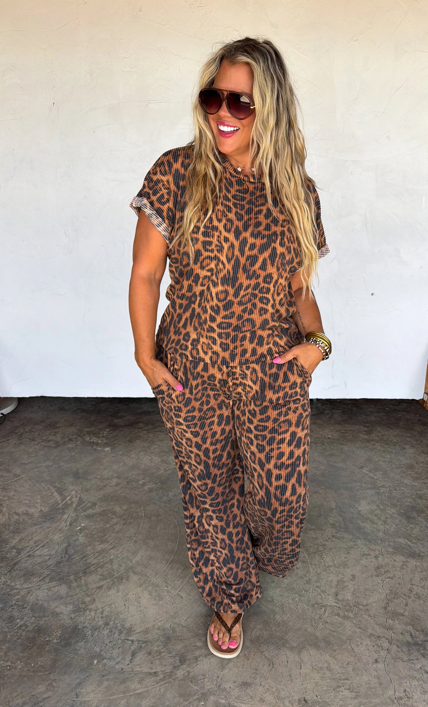 PREORDER- CHEETAH KELSEY PANT SETS