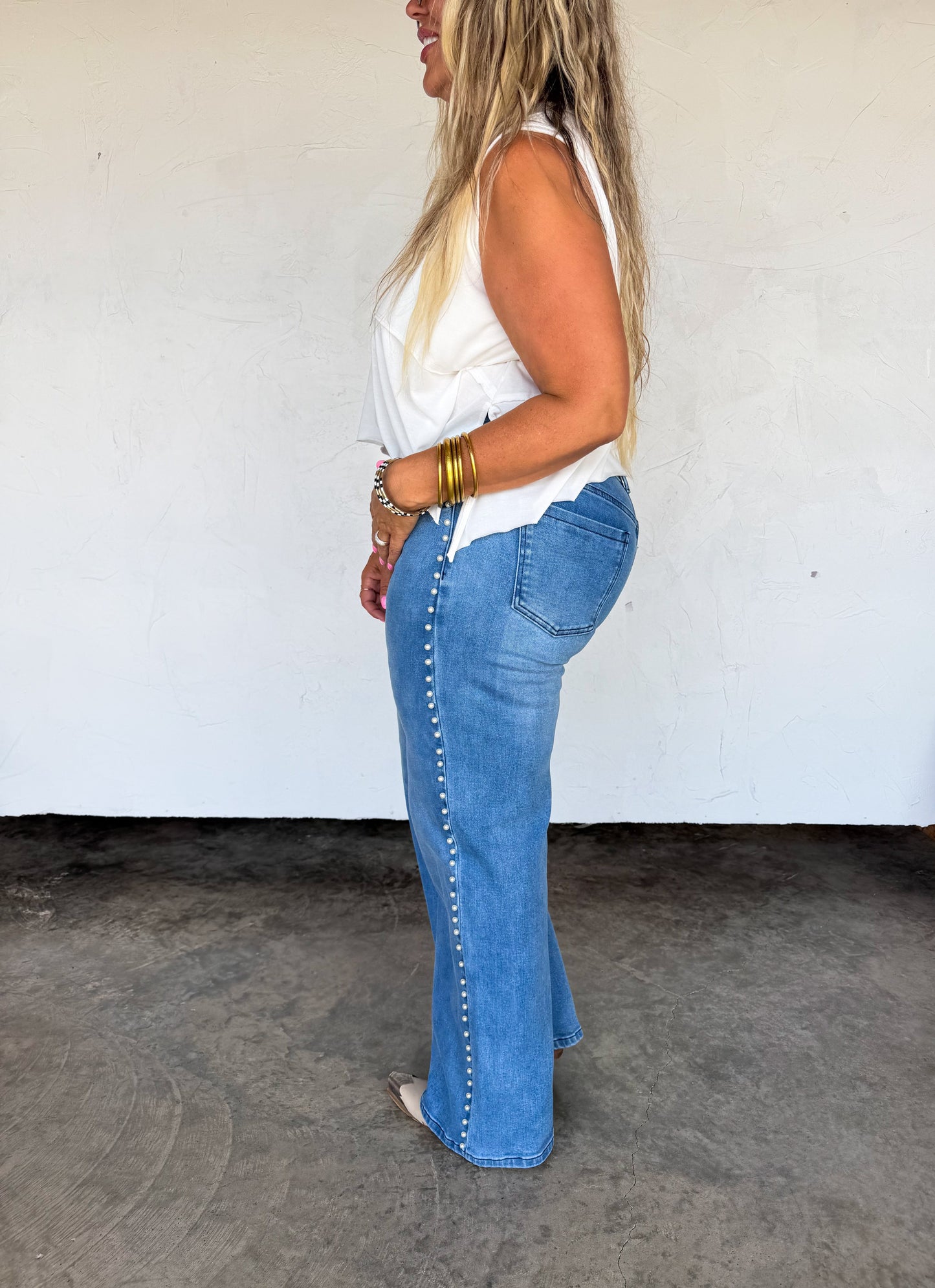 PREORDER- UPTOWN PEARL DENIM JEAN