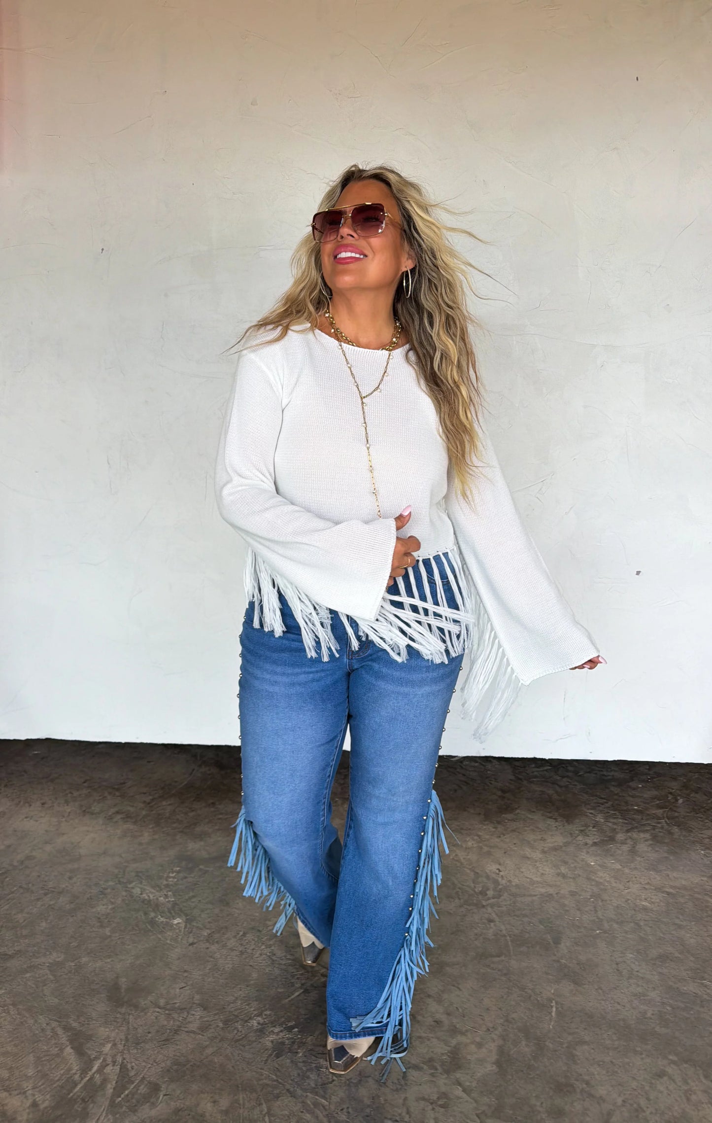 PREORDER- ON THE FRINGE FLARE JEANS