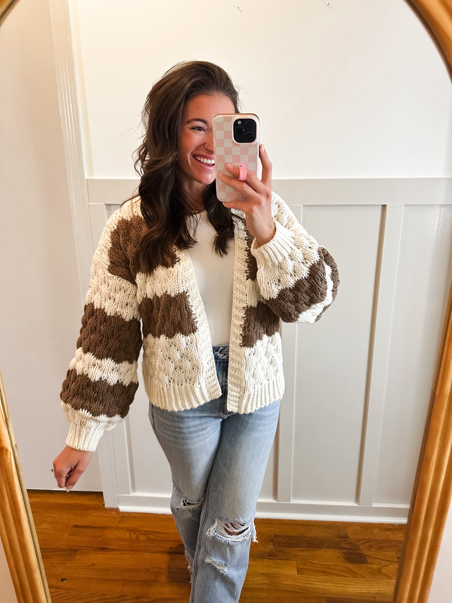 Magnolia Stripped Sweater Cardigan