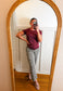 Burgundy Ribbed T-Shirt