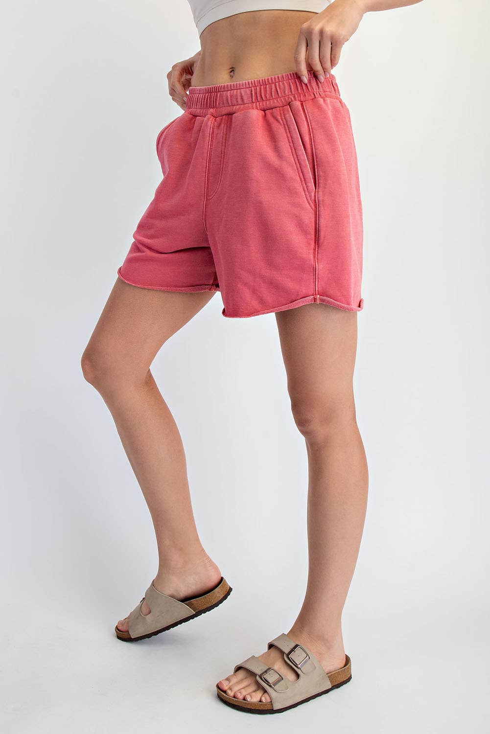 Strawberry Mineral Washed Terry Short