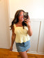 Butter Sleeveless Peplum Top