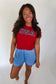 Red USA Baby Tee