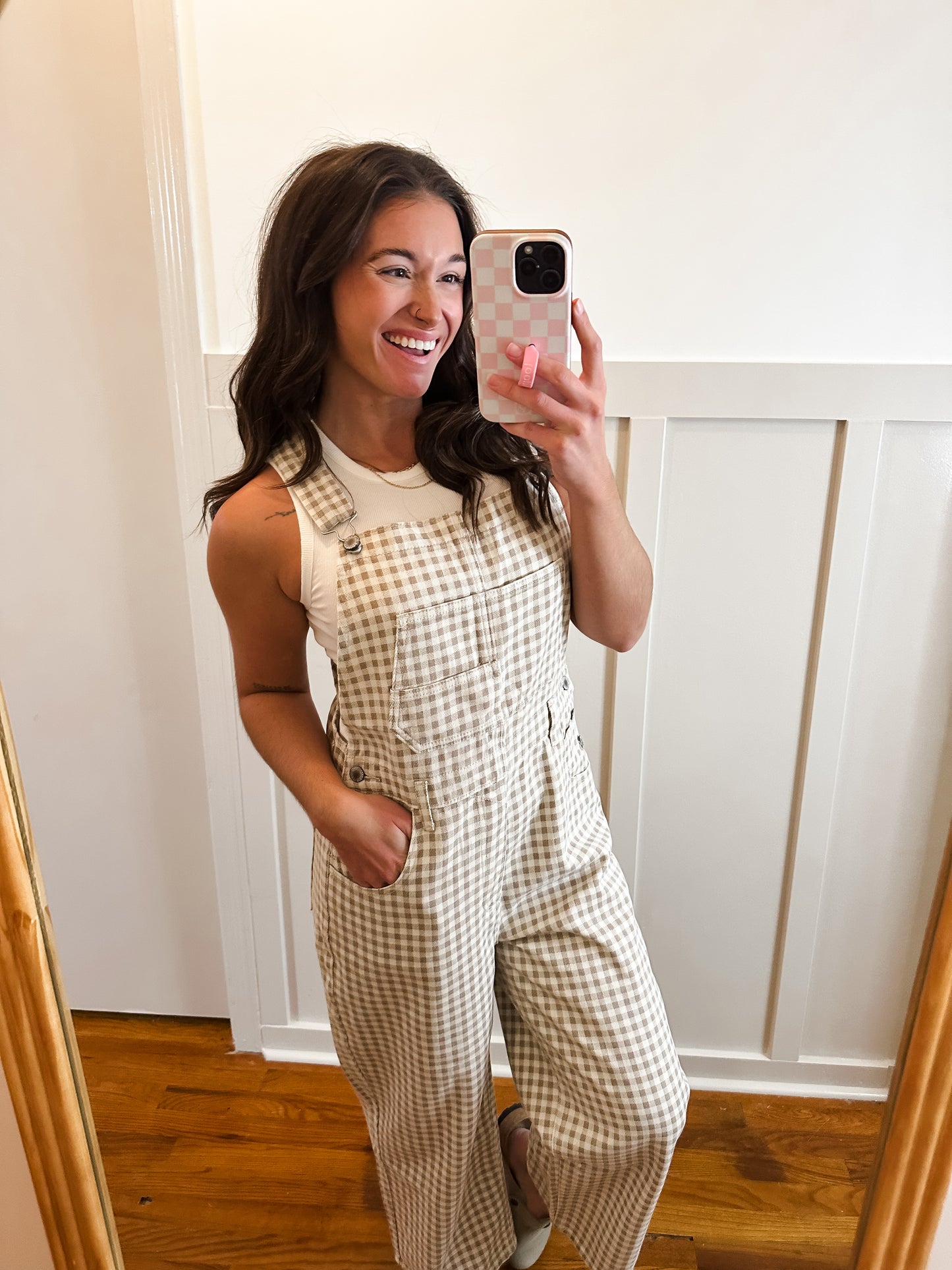 Scarlett Gingham Denim Overall