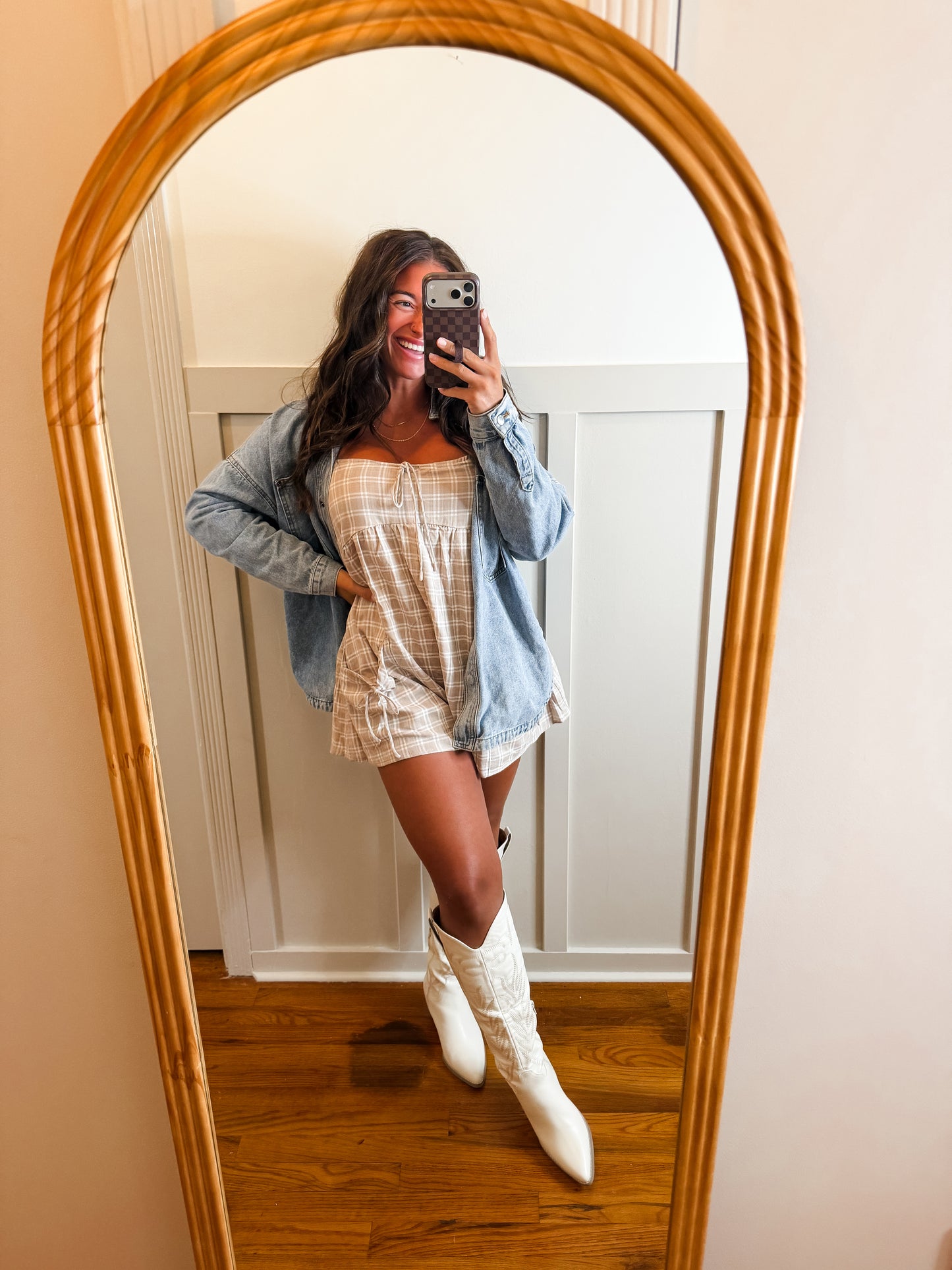 Aubrey Plaid Romper