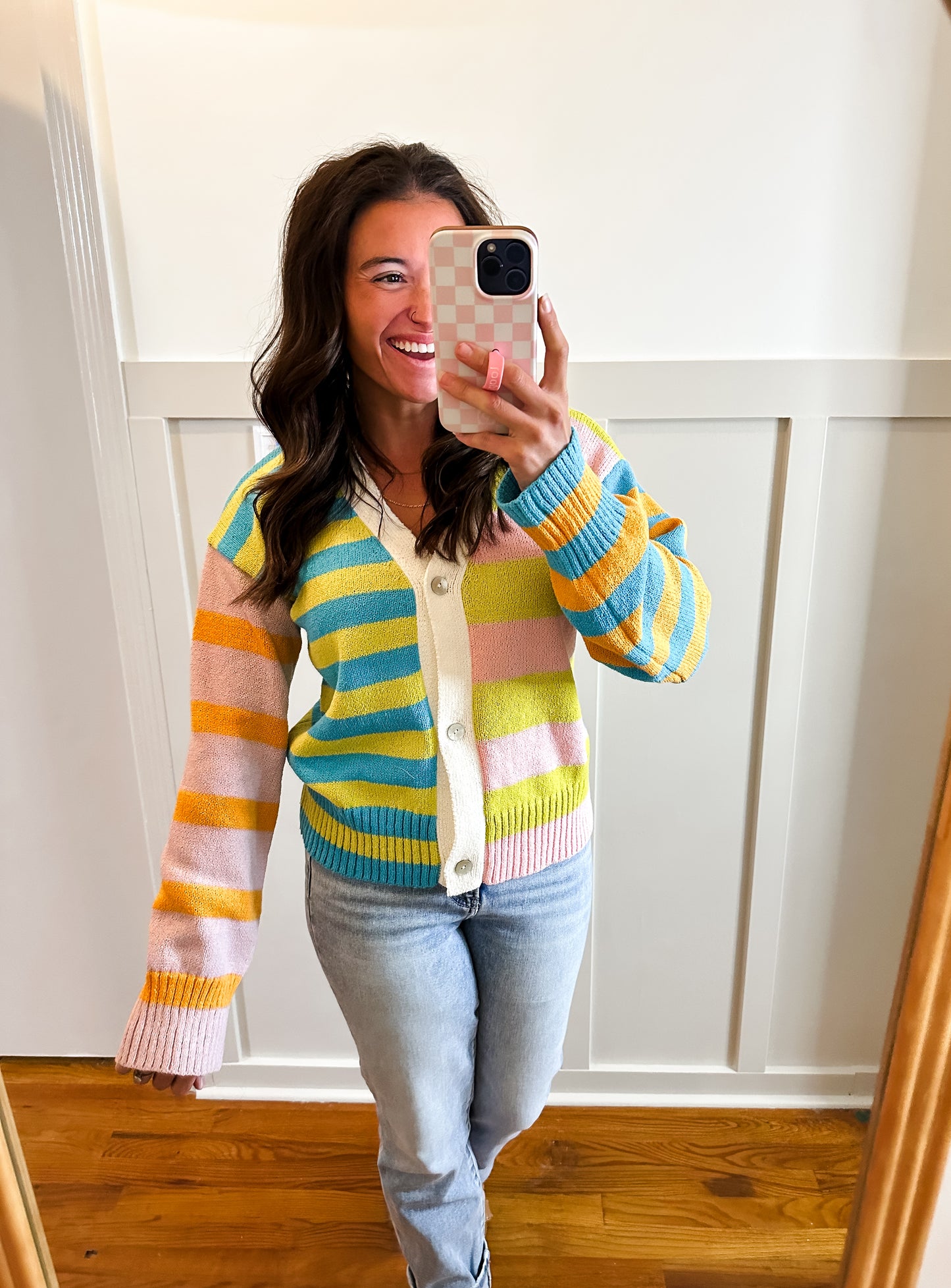Flavia Color block Cardigan