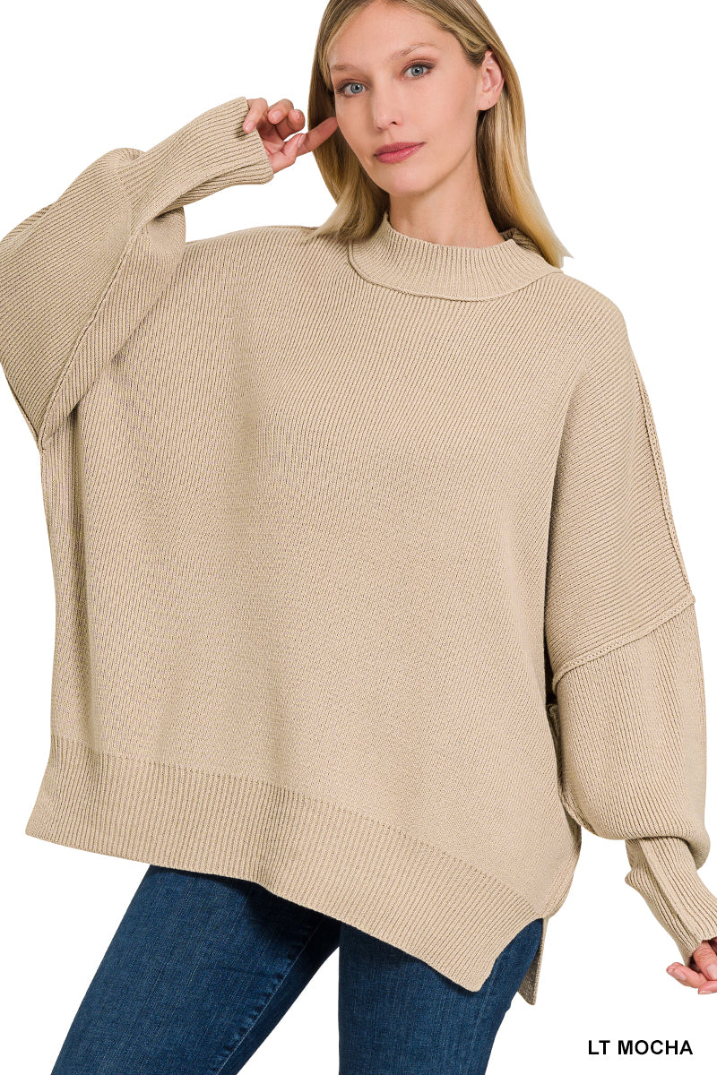 PRE-ORDER Lt. Mocha Relax Fit Sweater