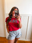 Red USA Baby Tee