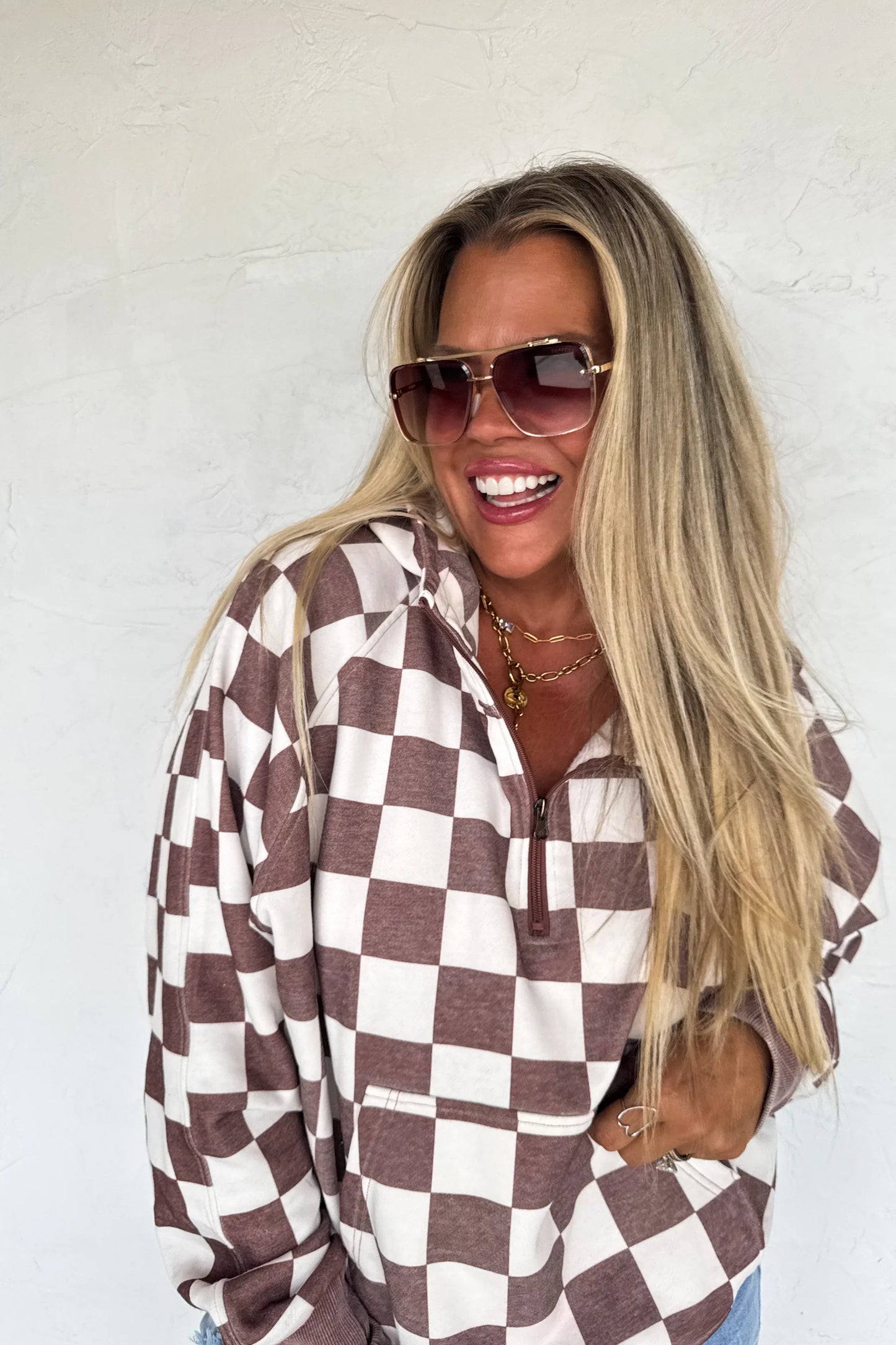 PREORDER- CAMO & CHECKER EASY DOES IT PULLOVER