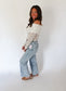 Floral Print Lace Off Shoulder Bodysuit