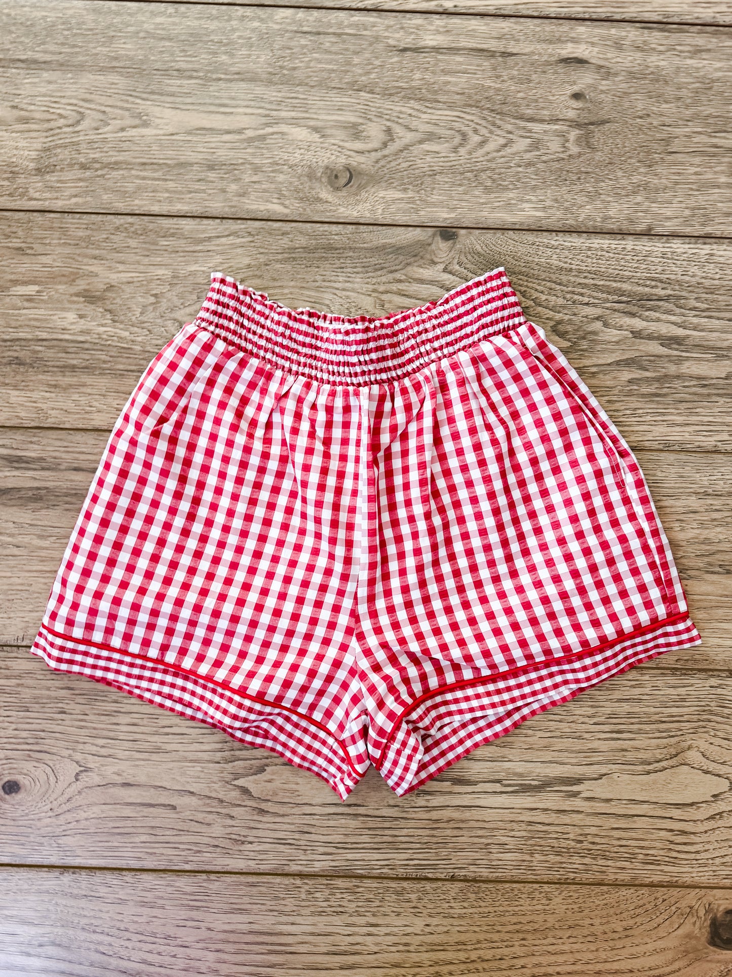 Lola Red Gingham Shorts