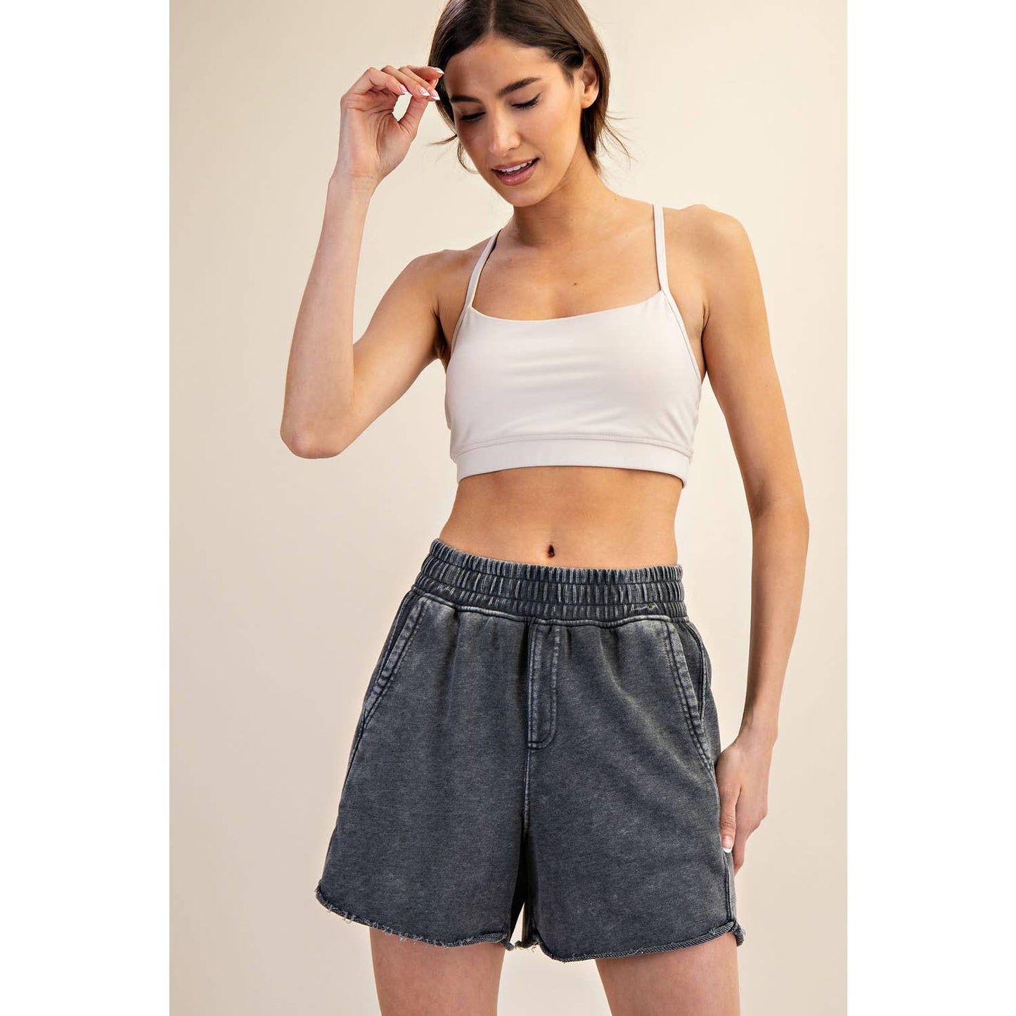 Strawberry Mineral Washed Terry Short