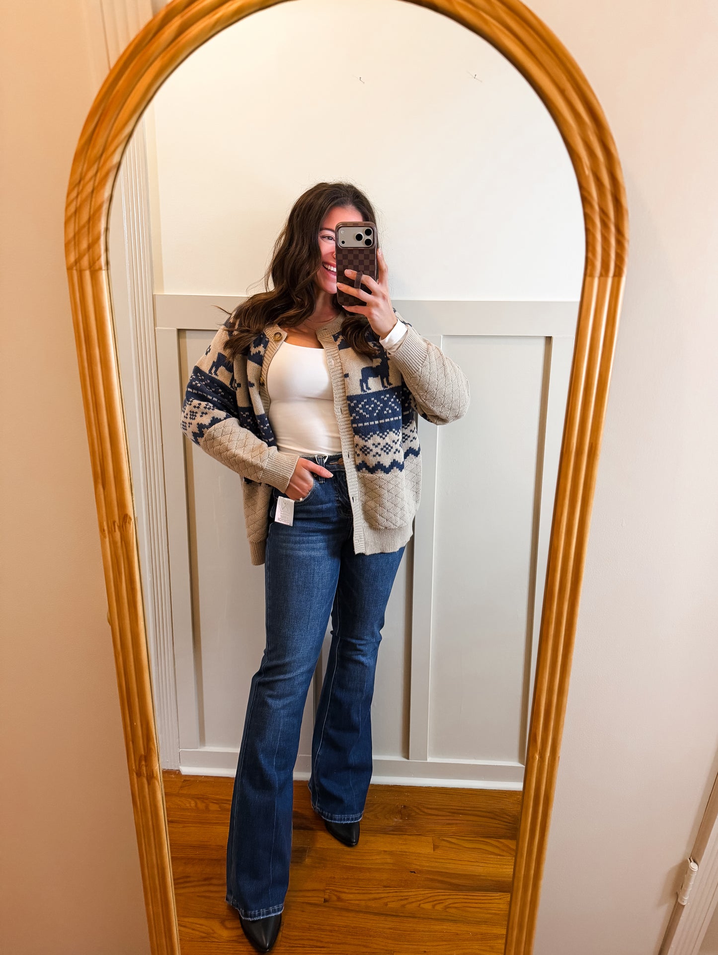 Dark Risen HR tummy control Flare Jean