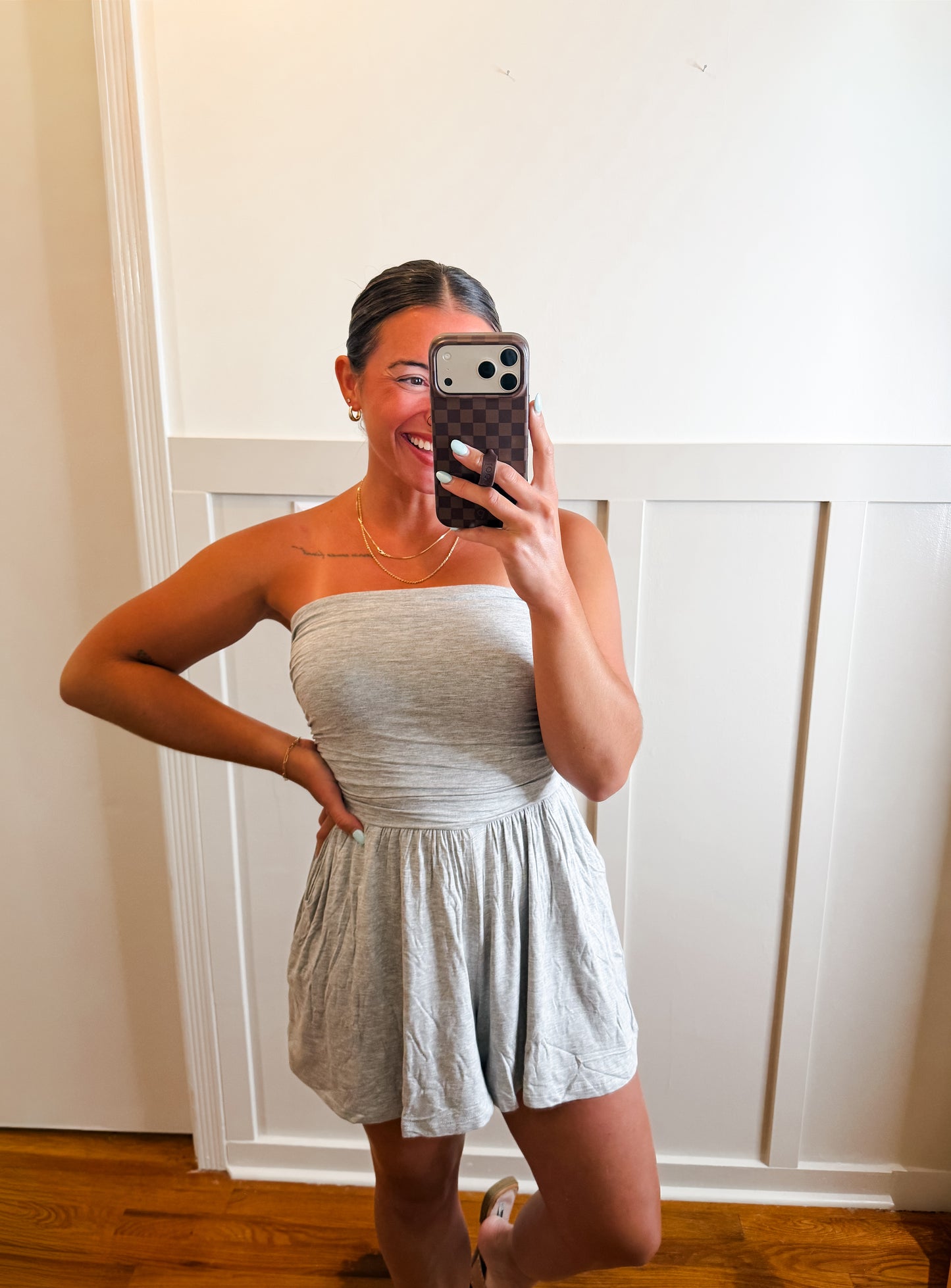 Kate Strapless Romper