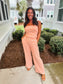 Nora Stripe Tube Top & Wide Leg Pants Set
